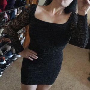 Bebe Black n Gold Dress